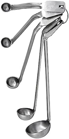 Winco 5 Piece Set Red 5-Piece Ladles