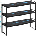 X-cosrack 25.5 Inches 3 Pack Expandable Cabinet Shelves, Stackable Shelf