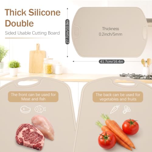 16.5 x 11 Inch Extra Large Thick Silicone Cutting Boards