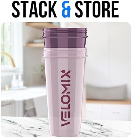 VELOMIX 2 Pack 28oz Protein Shaker Bottle