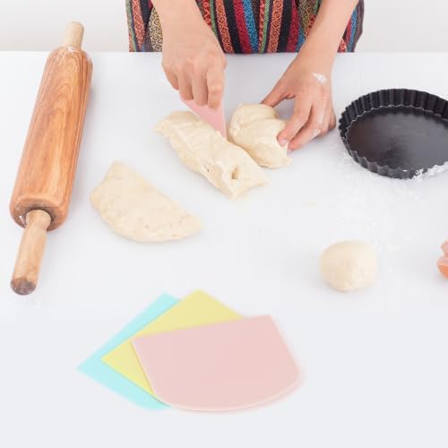 10 Pack Dough Scraper, Flexible Bowl & Bench Scraper, Dual Sided Anti Slip