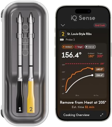 CHEF iQ Sense | Smart Wireless Meat Thermometer | 2 Ultra-Thin Probes | WiFi