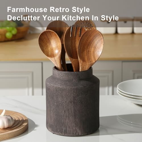 Farmhouse Ceramic Farmhouse Kitchen Utensil Holder