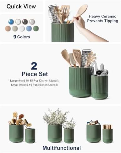 LE TAUCI Ceramic Kitchen Utensil Holder
