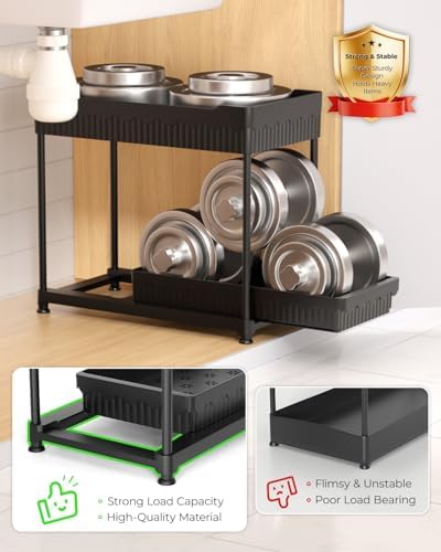 Sevenblue 3-Pack 2-Tier Under Sink Organizers