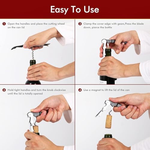 Kit-Home Professional Waiter Corkscrew Wine Openers Set, Upgraded