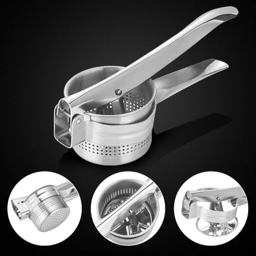 Stainless‑Steel Potato Ricer, Ergonomic Masher