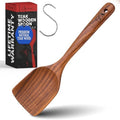 PriorityChef Premium Teak Flat Wooden Spatula