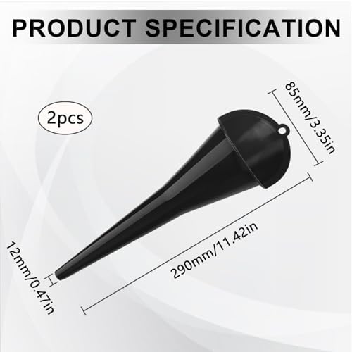 Long-Neck Oil Funnel for Automotive – Multi-Function Plastic Funnel for Oil