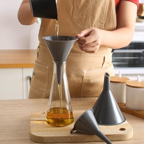Plastic Kitchen Funnel Set of 3, Round Kitchen Funnels