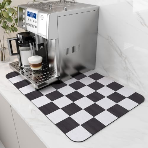 AMOAMI Dish Drying Mat for Kitchen Counter-Coffee Mat Bar Accessories, Hide