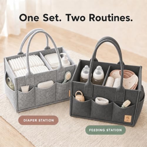 HIPHOP PANDA 2-Pack Diaper Caddy Organizer