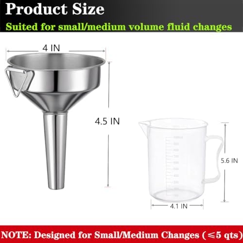 Steel Transmission Funnel with 2 Clear Tubing