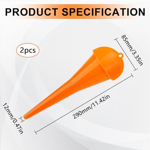 Long-Neck Oil Funnel for Automotive – Multi-Function Plastic Funnel for Oil