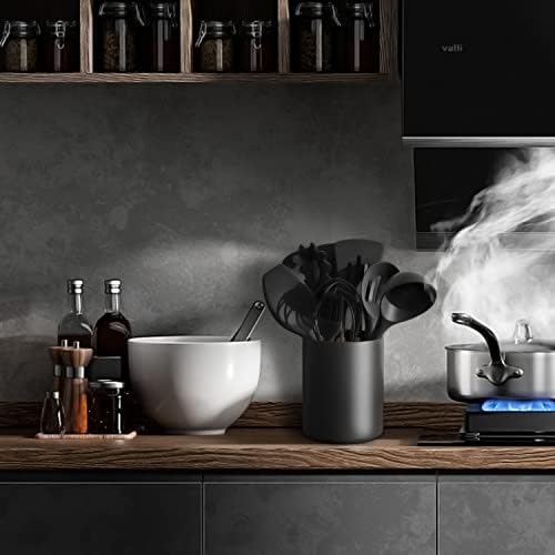 LATCHHOOK Black Kitchen Utensil Holder