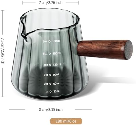 Joeyan 6 oz Grey Glass Measuring Cups
