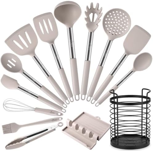 HOTEC Silicone Kitchen Cooking Utensils Set