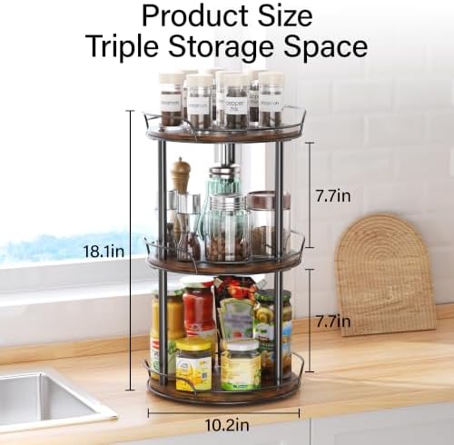 3-Tier Lazy Susan Spice Rack