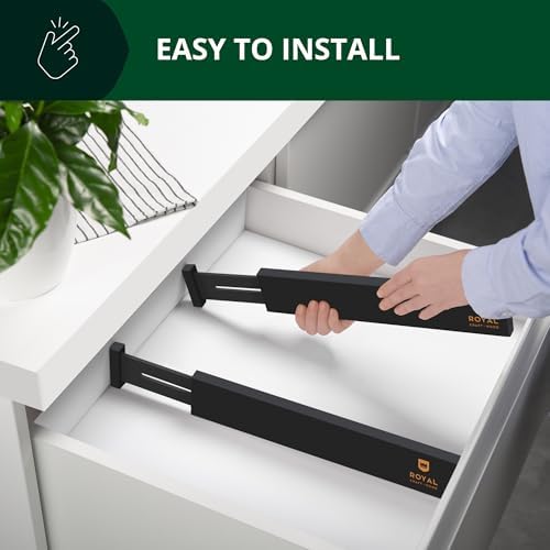 Bamboo Drawer Dividers Organizers, Adjustable Drawer Separator Splitters