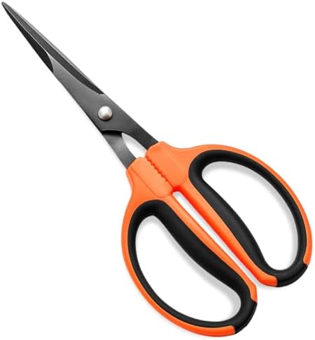GROWNEER 7.2'' Trimming Scissors Teflon Coated, 1 Pack Pruning Shears