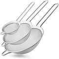 3 PCS Fine Mesh Strainer, Metal Wire Sieve