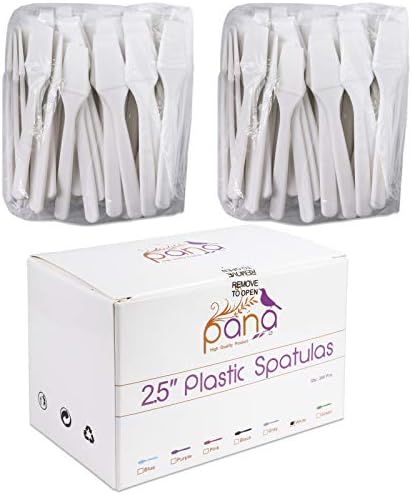 PANA 200pcs Cosmetic Make Up Disposable Plastic 2.5" Spatulas Skin Care Facial