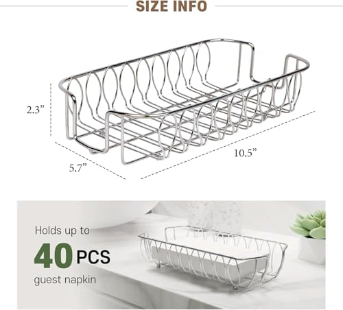 Guest Towel Holder Tray for Bathroom Countertop