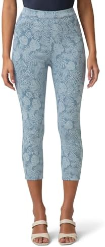 HUE Women's Ultra Soft High Waist Denim Capri Leggings