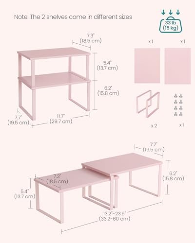 SONGMICS Cabinet Organizer Shelf, Kitchen Storage