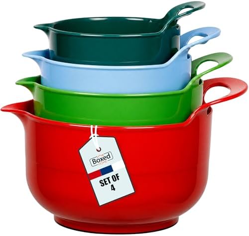 BoxedHome 4 Pack Nesting Mixing Bowl Christmas Set