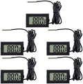 5-Pack Digital LCD Refrigerator Thermometer, Fahrenheit