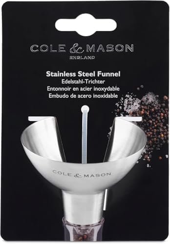 COLE & MASON Stainless Steel Salt and Pepper Funnel