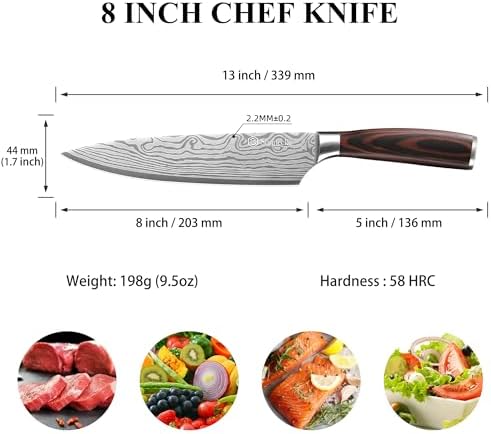 Sunnecko 8 Inch Chef Knife