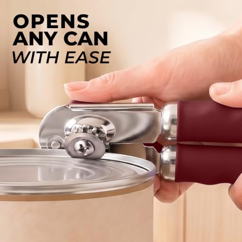 Zulay Kitchen Stainless Steel Swing Open Manual Can Opener Comfortable Grip