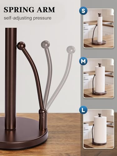 SMARTAKE Paper Towel Holder Countertop, Non-Slip Weighted Base