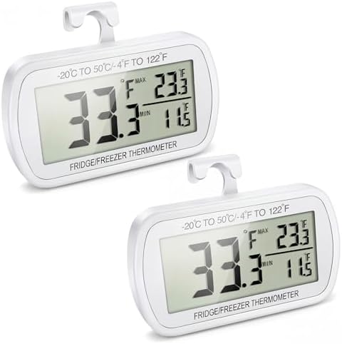 Waterproof Refrigerator Fridge Thermometer, Digital Freezer Room Thermometer