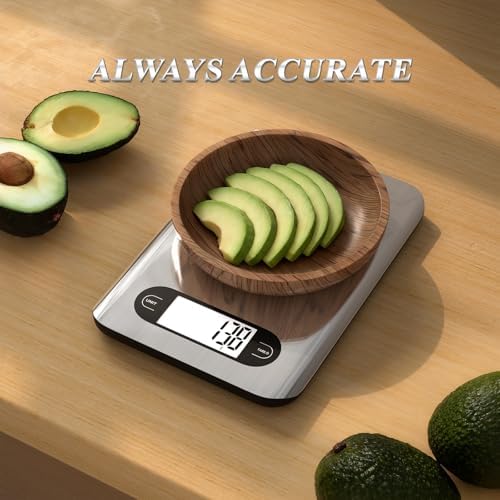 Digital Kitchen Scale, 17 Pounds Capacity Food Scale