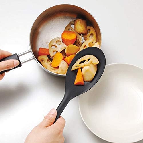 Silicone Nonstick Mixing Spoons Set 2, High Heat Resistant, Hygienic Design