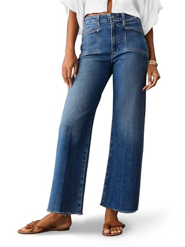 Celine Jeans - Jeans for Women Wide Leg Baggy High Waist Boyfriends Straight Leg Stretchy Denim Pants Trendy Fall 2024