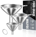 WALFOS Mini Stainless Steel Funnels,