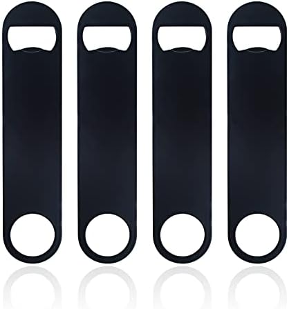 KTOJOY 4 PACK Stainless Steel Flat Bottle Opener, Beer Bottle Opener,