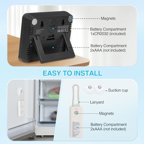 Geevon Digital Wireless Refrigerator Thermometer