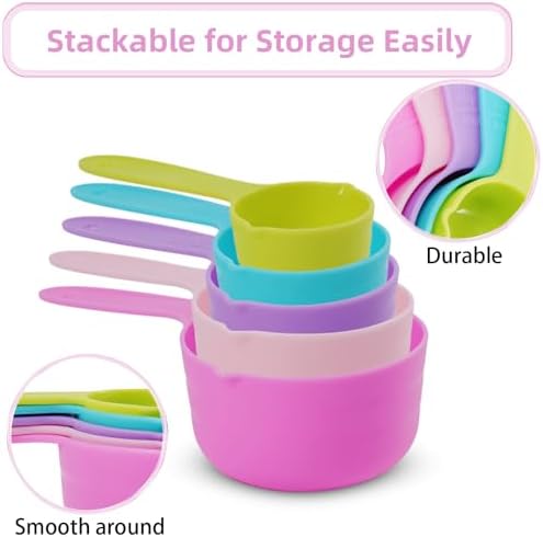 10PCS Measuring Spoons and Cups Set Stackable Nesting Cups Spoons