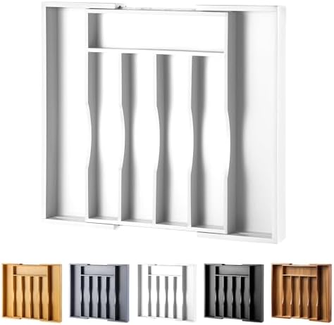 Expandable Bamboo Kitchen Drawer Organizer