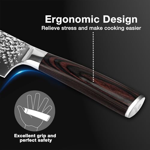 imarku Nakiri Knife 7 Inch, Razor Sharp Japanese Kitchen knife Chef Knife