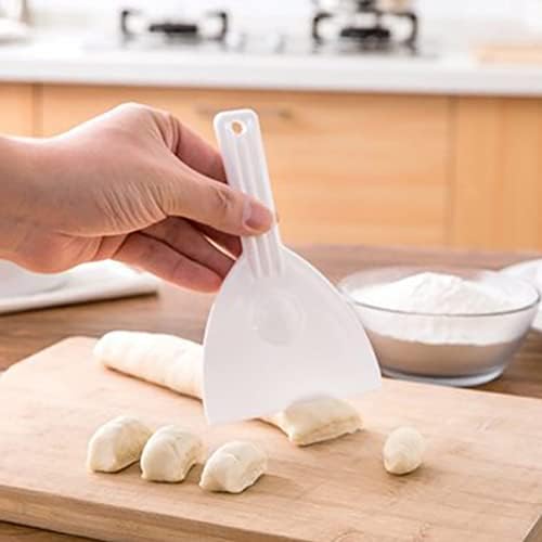 2 Pcs Plastic Handle Scrapers Cake Cream Spatula Dough Pastry Pizza Cutter
