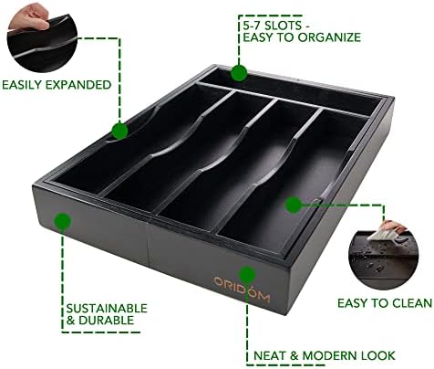 Expandable Bamboo Kitchen Drawer Organizer