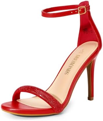 Women's Black Stiletto Ankle Strap Sandals Open Toe Party Heels - Image 15