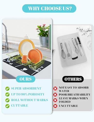 Dish Drying Mat for Kitchen Counter