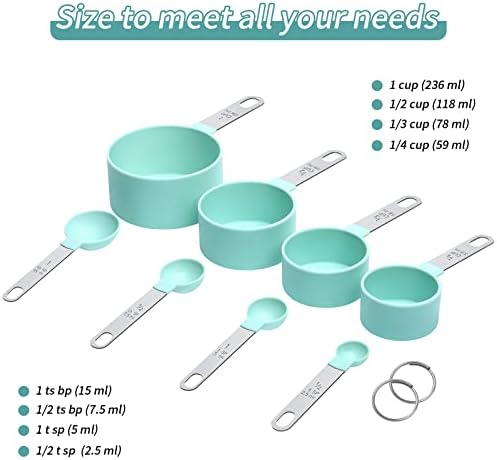Measuring Cups Set Measuring Spoons Set, Nesting Measure Cups